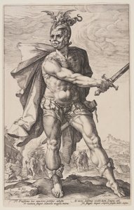 Mucius Scaevola, fra De romerske helte af Hendrick Goltzius