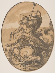Oceanus, fra guderne af Hendrick Goltzius