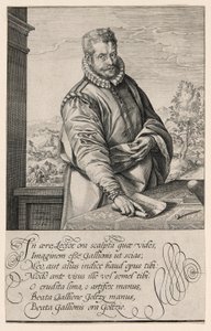 Philips Galle (1537-1612), Elev af Coornhert fra Haarlem, Gravør og Udgiver i Antwerpen fra 1570; Eunukkens dåb i baggrunden til venstre af Hendrick Goltzius
