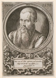 Portræt af Jan Goltz II [Jan Gols; Johan Gols] af Hendrick Goltzius