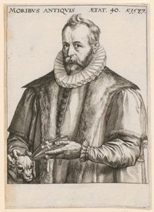 Portræt af Justus Lipsius af Hendrick Goltzius