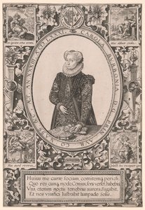 Portræt af Charlotte de Bourbon af Hendrick Goltzius