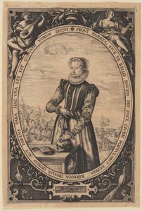 Portræt af Josina Hamels af Hendrick Goltzius