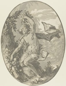 Proserpin, tallerken fem fra Demogorgon and the Deities af Hendrick Goltzius