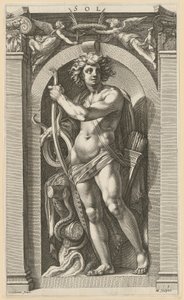 Sol, blad 5 i serien «Otte antikke guddomme» af Hendrick Goltzius