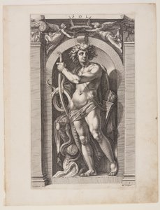 Sol, fra otte hedenske guder af Hendrick Goltzius