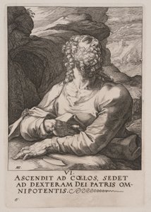 Bartholomæus, fra Kristus, apostlene og Paulus med trosbekendelsen af Hendrick Goltzius