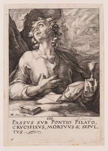 Johannes, fra Kristus, apostlene og Paulus med trosbekendelsen af Hendrick Goltzius