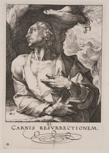 Judas Thaddeus, fra Kristus, apostlene og Paulus med trosbekendelsen af Hendrick Goltzius