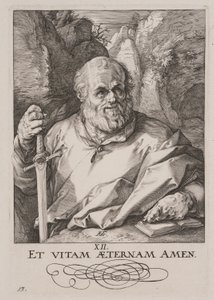 Matthias, fra Kristus, apostlene og Paulus med trosbekendelsen af Hendrick Goltzius