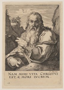 Paulus, fra Kristus, apostlene og Paulus med trosbekendelsen af Hendrick Goltzius