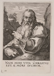 Paulus, fra Kristus, apostlene og Paulus med trosbekendelsen af Hendrick Goltzius