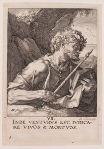 Thomas, fra Kristus, apostlene og Paulus med trosbekendelsen af Hendrick Goltzius