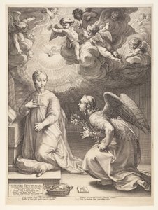 Bebudelsen, fra Kristi fødsel og tidlige liv af Hendrick Goltzius