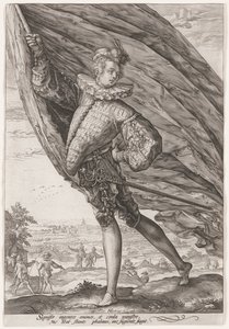 Den store fanebærer af Hendrick Goltzius