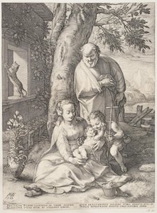 Den hellige familie med den unge Johannes Døberen af Hendrick Goltzius