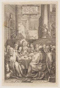 Den sidste nadver, fra The Passion af Hendrick Goltzius
