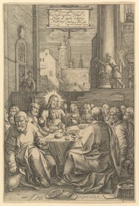 Den sidste nadver, fra "Kristi lidelse" af Hendrick Goltzius