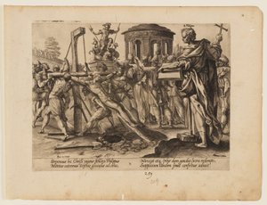 Sankt Philips martyrium, fra Kristi og apostlenes martyrium af Hendrick Goltzius