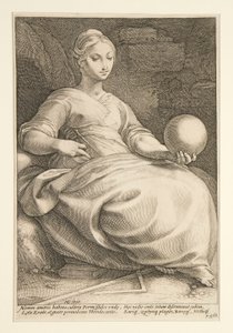 The Nine Muses: Erato, #7 i en serie på 9 af Hendrick Goltzius