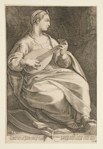 The Nine Muses: Terpsichore, #5 i en serie af 9 af Hendrick Goltzius