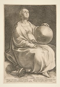 The Nine Muses: Urania, #9 i en serie af 9 af Hendrick Goltzius