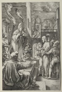 Lidenskaben: Kristus før Kajfas af Hendrick Goltzius