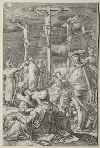 Lidenskaben: Kristus af korset mellem de to tyve af Hendrick Goltzius