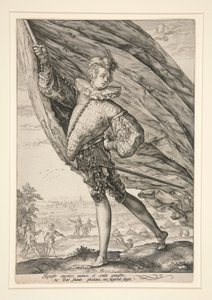 Fanebæreren, drejet til venstre af Hendrick Goltzius