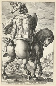 Titus Manlius The Roman Heroes (serietitel) af Hendrick Goltzius