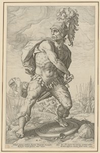 Titus Manlius Torquatus, side 5 i serien »Romerske helte« af Hendrick Goltzius