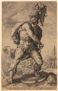 Titus Manlius Torquatus, side 5 i serien »Romerske helte« af Hendrick Goltzius