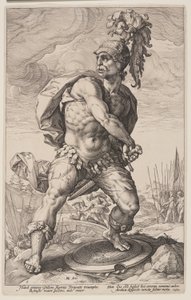 Titus Manlius Torquatus, fra De romerske helte af Hendrick Goltzius