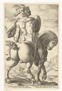 Titus Manlius til hest The Roman Heroes (serietitel) af Hendrick Goltzius