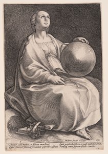 Urania, astronomiens muse, fra De ni muser af Hendrick Goltzius