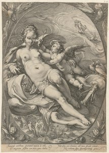 Venus og Cupido, blad 2 i serien »De tre gudinder«