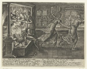 Den, der sagfører, har søvnløse nætter Misbrug af retssager (serietitel) af Hendrick Goltzius