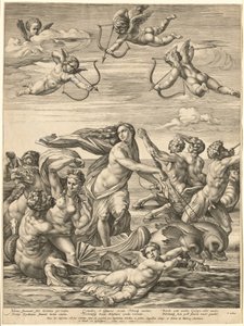 Galateas triumf af Hendrick Goltzius after Raphael