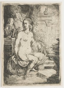 Batseba modtager brevet fra David af Hendrick Heerschop