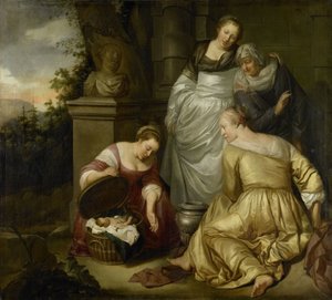 Erichthonius fundet af Cecrops døtre af Hendrick Heerschop