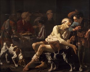 Den rige mand og den fattige Lazarus, 1625