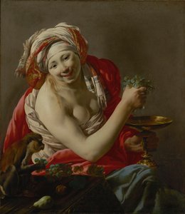 Bacchante med en abe af Hendrick ter Brugghen