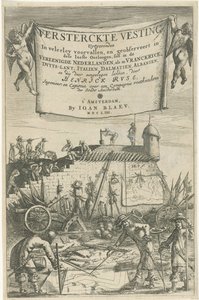 Titelblad for Henrich Ruse, Versterckte Vesting, 1654 af Hendrick baron van Ruse