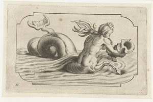 Søhest med en mandlig overkrop Nouveau Livre des Dieux et Deeßes De la Marine Bouckje of Sea Gods and Goddesses (serietitel)