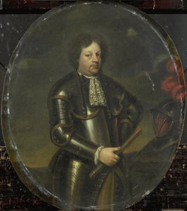 Portræt af generalmajor Hans Willem, baron van Aylva, kaldet Den formidable general af Hendrick de Valk