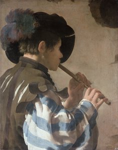 Knave spiller en fife af Hendrick ter Brugghen