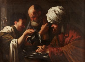Pilatus vasker sine hænder, ca. 1615-1628