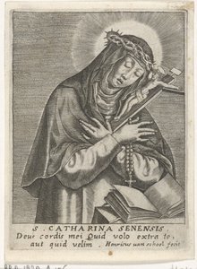 Den hellige Katarina af Siena af Hendrick van Schoel