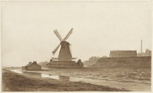 Vindmølle ved højborgen Het Blauwhoofd i Amsterdam