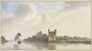 Ruinerne af Huis te Merwede nær Dordrecht på Maas